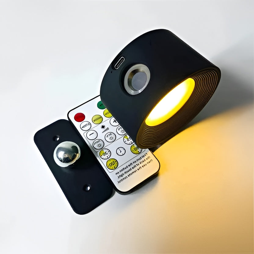 Adjustable Wall Light with Magnetic Rotation and Dimmable LED, 3 Color Temperatures