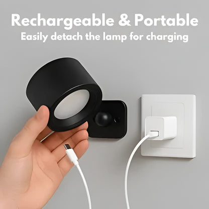 Adjustable Wall Light with Magnetic Rotation and Dimmable LED, 3 Color Temperatures