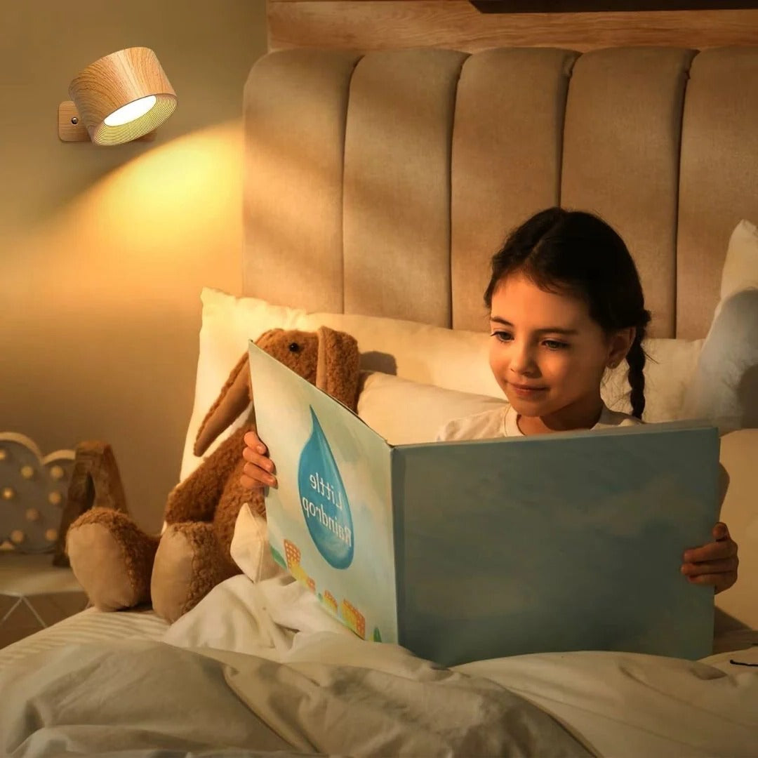 Adjustable Wall Light with Magnetic Rotation and Dimmable LED, 3 Color Temperatures