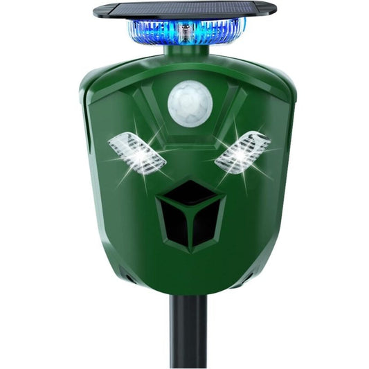 Ultrasonic Animal Repeller with 360° Motion Detection and Solar Power