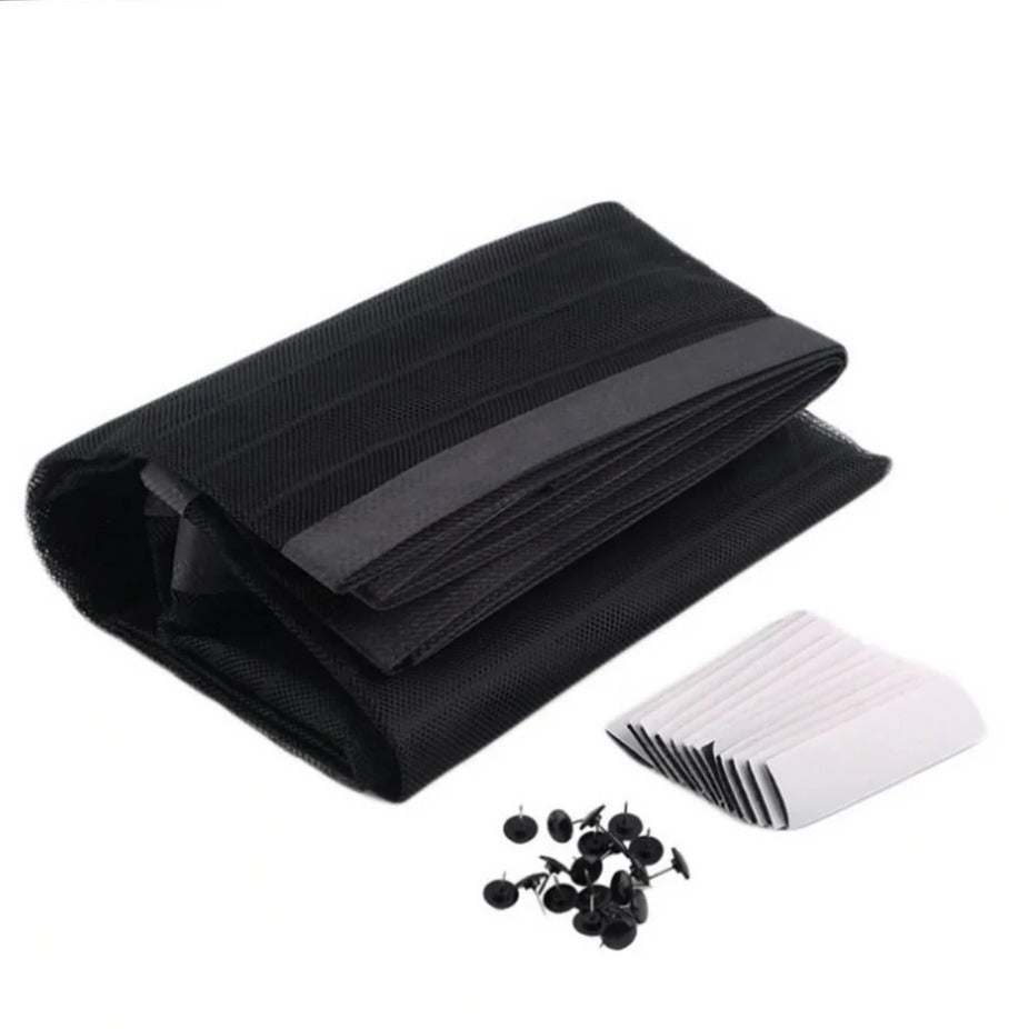 Door Screen with Automatic Magnetic Closure and Adjustable Fit, Insect Protection