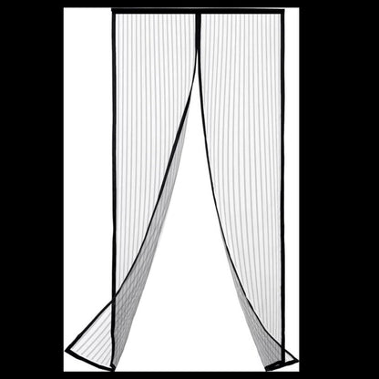 Door Screen with Automatic Magnetic Closure and Adjustable Fit, Insect Protection