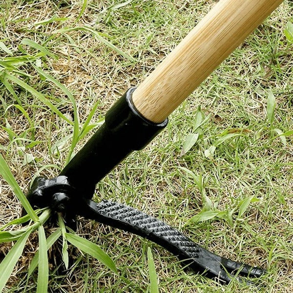 Upright Weed Puller with Four-Pronged Claw and Root Extraction, Detachable Head