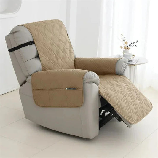 Quilted Recliner Cover with Waterproof Protection and Machine Washable Design
