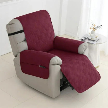 Quilted Recliner Cover with Waterproof Protection and Machine Washable Design
