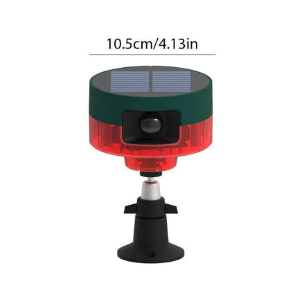 Motion-Activated Solar Pest Deterrent with LED Strobe and 13-Sound Patterns, 26.2ft Range