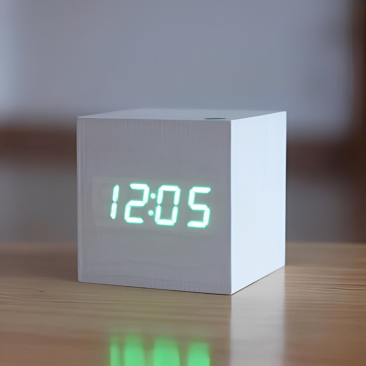 Wood Block Digital Clock with Illuminated Display