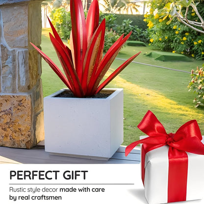 Metal Agave Sculpture with Rustic Finish for Indoor and Outdoor Spaces