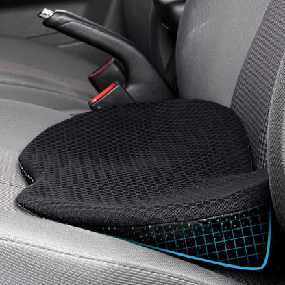 Memory Foam Car Seat Cushion with 3.5 Inch Lift Height and Breathable Cover, Removable for Washing