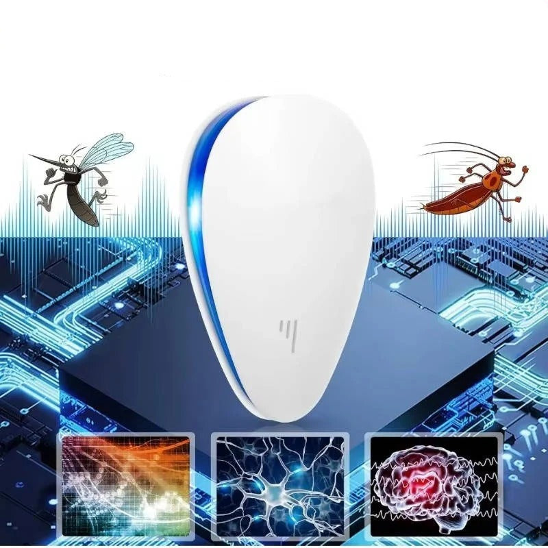 Ultrasonic Pest Deterrent with Dual Microchip Technology for 1,600 Sq Ft Coverage