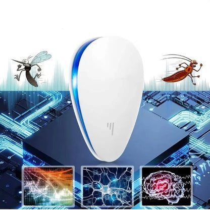 Ultrasonic Pest Deterrent with Dual Microchip Technology for 1,600 Sq Ft Coverage