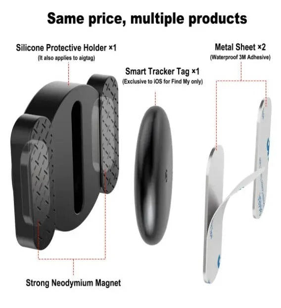 Compact Vehicle Tracker with App Location Updates and Magnetic Mount