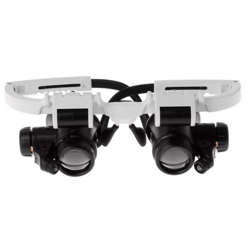 Magnifying Glasses with Dual LED Lights and Interchangeable Lenses, 8x 15x 23x