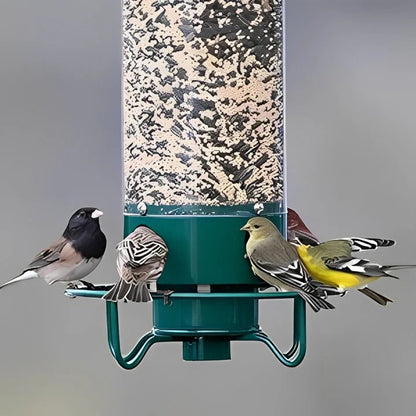 Weight-Activated Spinning Perch Bird Feeder with Metal Construction and 5lb Capacity