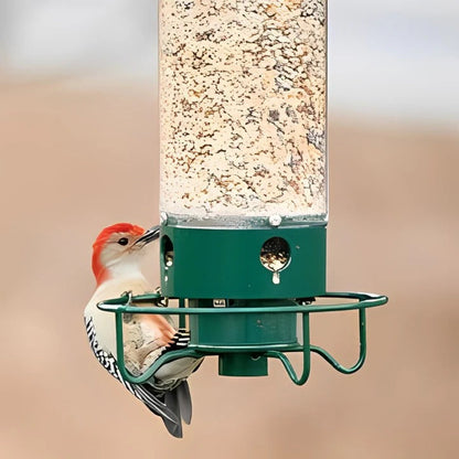 Weight-Activated Spinning Perch Bird Feeder with Metal Construction and 5lb Capacity
