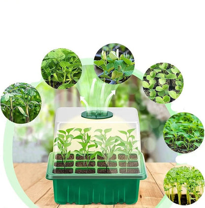 Seed Starting Tray with Full Spectrum Grow Light and Dome Cover