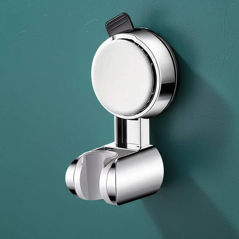 Suction Cup Shower Head Holder with 360-Degree Rotation and Adjustable Height