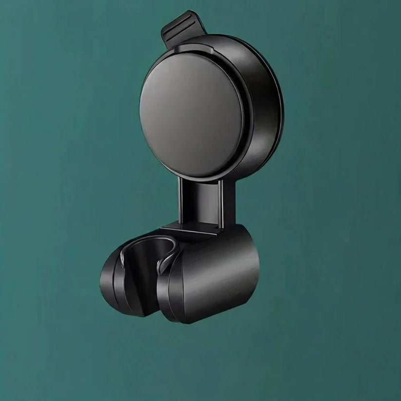 Suction Cup Shower Head Holder with 360-Degree Rotation and Adjustable Height