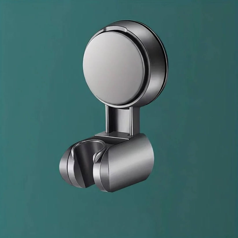 Suction Cup Shower Head Holder with 360-Degree Rotation and Adjustable Height