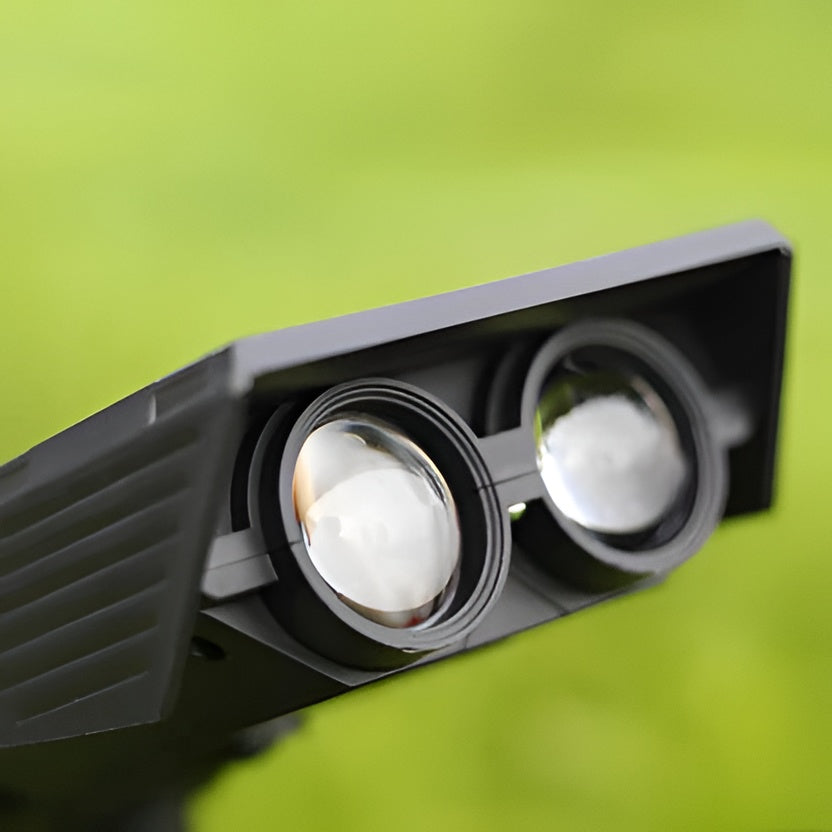 Solar Spotlight with Adjustable Zoom Lens and RGB Color Modes, IP65 Waterproof