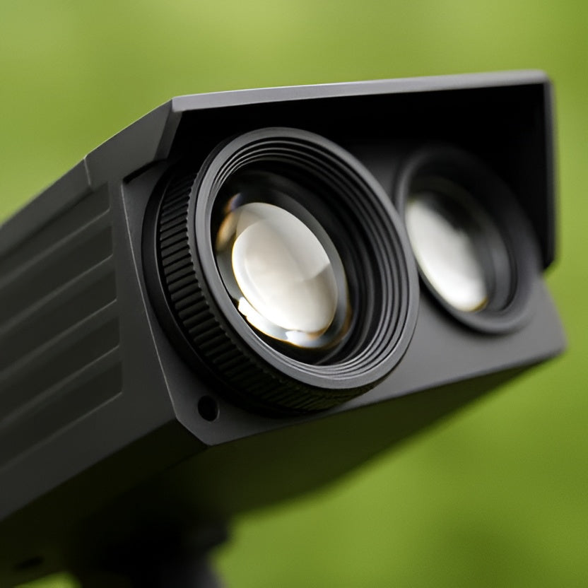 Solar Spotlight with Adjustable Zoom Lens and RGB Color Modes, IP65 Waterproof
