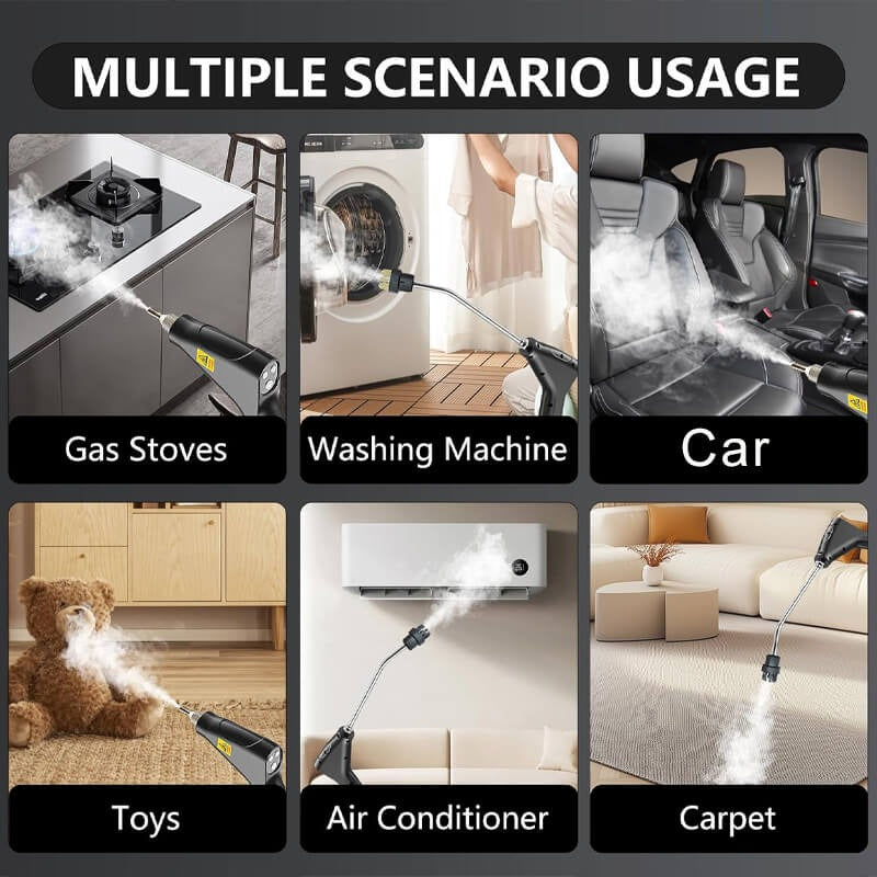 Portable Steam Cleaner with 6 Adjustable Settings and 5 Brush Attachments