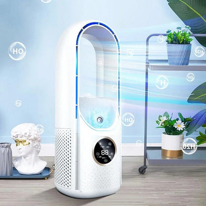Portable Evaporative Air Cooler with USB Power and Six-Speed Fan for Personal Spaces