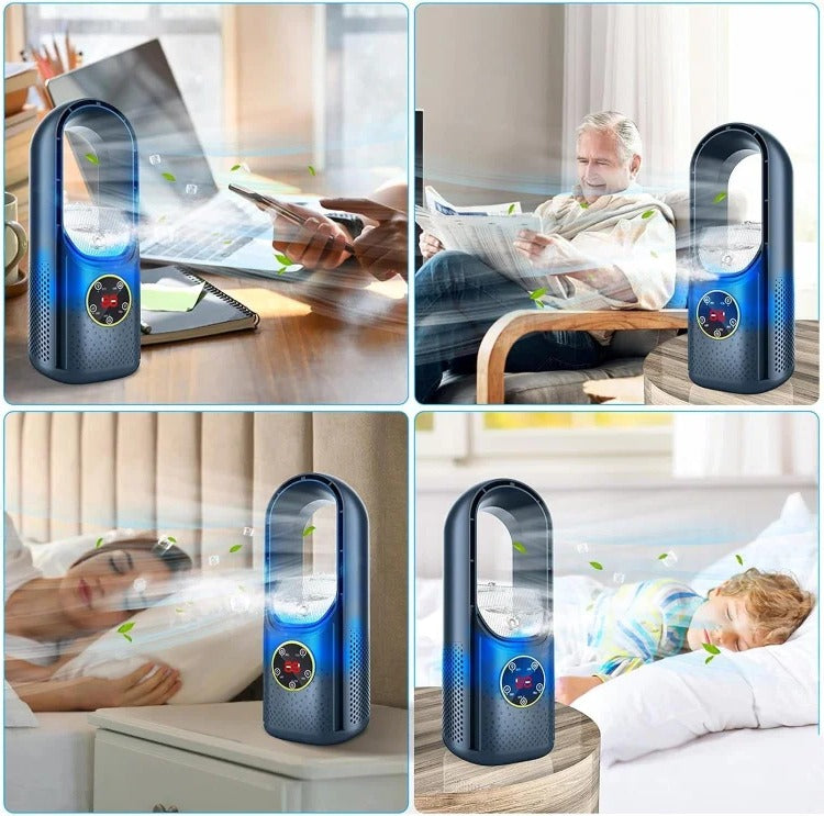 Portable Evaporative Air Cooler with USB Power and Six-Speed Fan for Personal Spaces