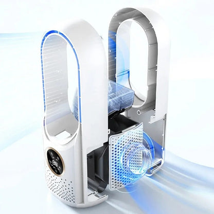 Portable Evaporative Air Cooler with USB Power and Six-Speed Fan for Personal Spaces