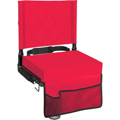 Stadium Seats for Bleachers with Back Support & Wide Cushion, Portable Folding Padded Stadium Chair with Shoulder Strap for Football & Baseball Games