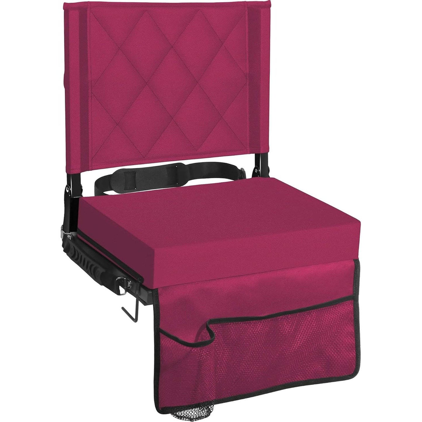 Stadium Seats for Bleachers with Back Support & Wide Cushion, Portable Folding Padded Stadium Chair with Shoulder Strap for Football & Baseball Games