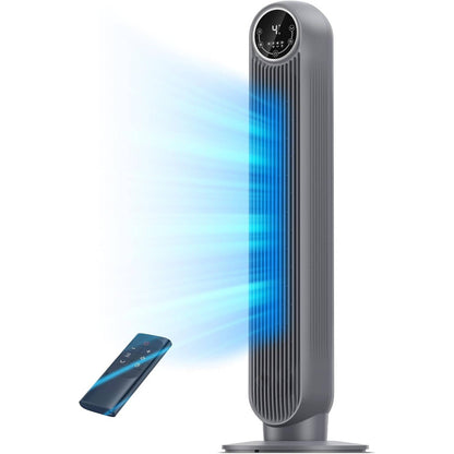 Bladeless Tower Fan with 8 Speed Settings and 4 Operating Modes