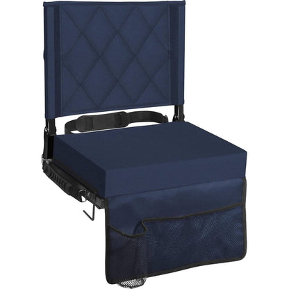 Stadium Seats for Bleachers with Back Support & Wide Cushion, Portable Folding Padded Stadium Chair with Shoulder Strap for Football & Baseball Games