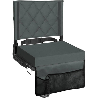 Stadium Seats for Bleachers with Back Support & Wide Cushion, Portable Folding Padded Stadium Chair with Shoulder Strap for Football & Baseball Games