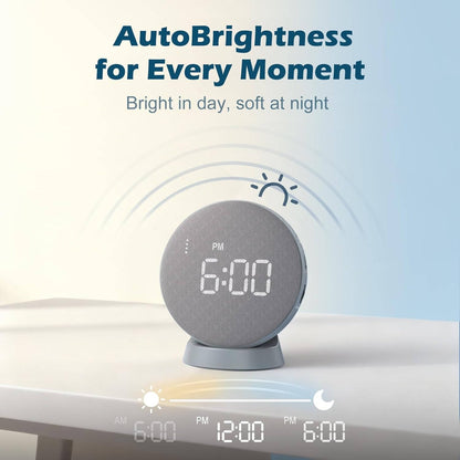 Super Loud Alarm Clock for Heavy Sleepers Adults Teens, Vibrating Alarm Clock Bed Shaker Under Pillow, Rechargeable Battery Powered Portable Travel Clock with Auto Dim Display