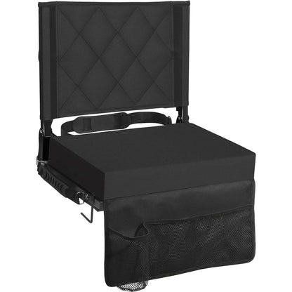 Stadium Seats for Bleachers with Back Support & Wide Cushion, Portable Folding Padded Stadium Chair with Shoulder Strap for Football & Baseball Games