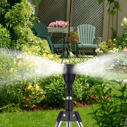 Garden Watering Tripod Sprayer Sprinkler, Heavy Duty Impact Lawn Sprinkler with Telescoping Metal Stand, Large Area Coverage Watering System for Yard and Agriculture