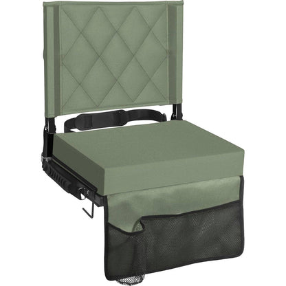 Stadium Seats for Bleachers with Back Support & Wide Cushion, Portable Folding Padded Stadium Chair with Shoulder Strap for Football & Baseball Games