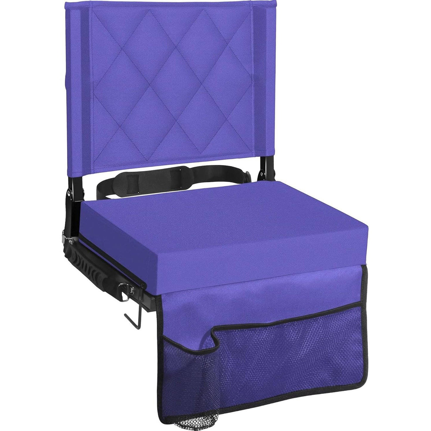 Stadium Seats for Bleachers with Back Support & Wide Cushion, Portable Folding Padded Stadium Chair with Shoulder Strap for Football & Baseball Games