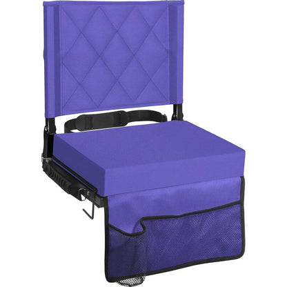 Stadium Seats for Bleachers with Back Support & Wide Cushion, Portable Folding Padded Stadium Chair with Shoulder Strap for Football & Baseball Games