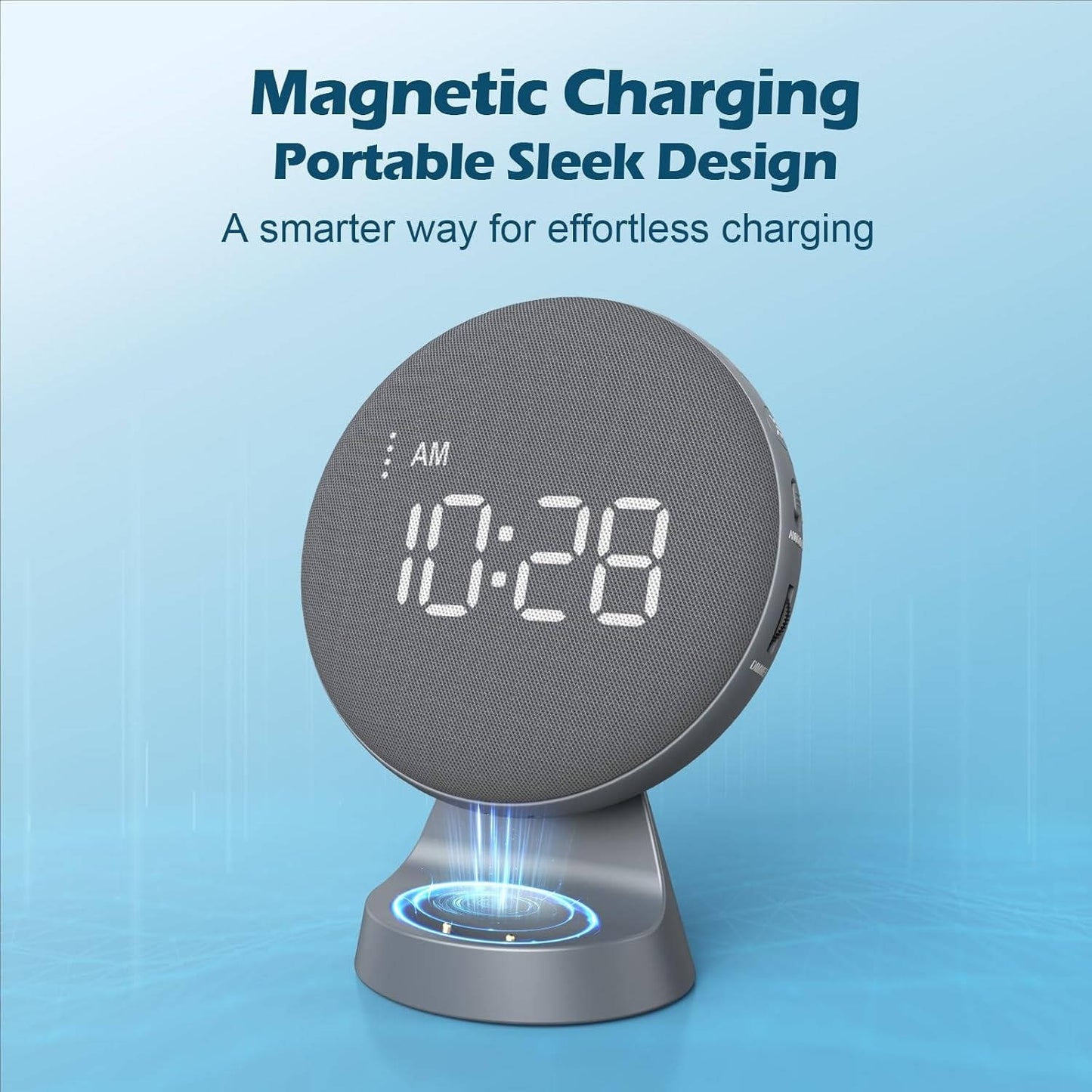 Super Loud Alarm Clock for Heavy Sleepers Adults Teens, Vibrating Alarm Clock Bed Shaker Under Pillow, Rechargeable Battery Powered Portable Travel Clock with Auto Dim Display