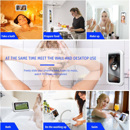 Waterproof Phone Holder with 480° Rotation and Touchscreen Access for Smartphones Up to 6.8"