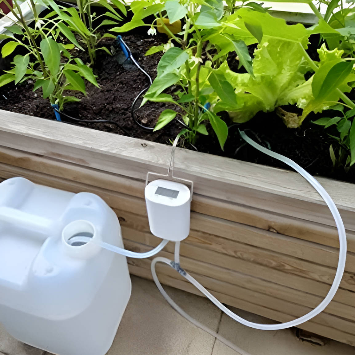Plant Watering System with LCD Timer and Rechargeable Battery for 2-8 Pots