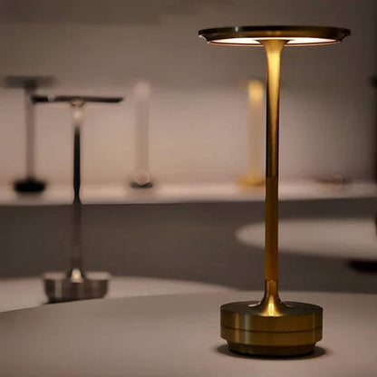 Rechargeable Touch Table Lamp with Three Color Temperatures, Stepless Dimming and Memory Function