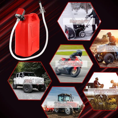 Automatic Electric Fuel Transfer Pump, Auto Stop Gas Diesel Kerosene Pump with Hose