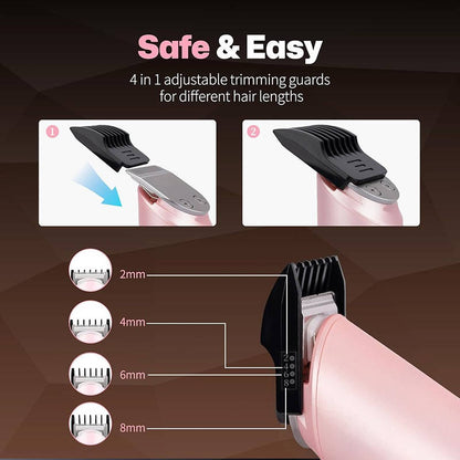 Womens Bikini Trimmer Rechargeable, Wet Dry Sensitive Skin Electric Shaver with Dock
