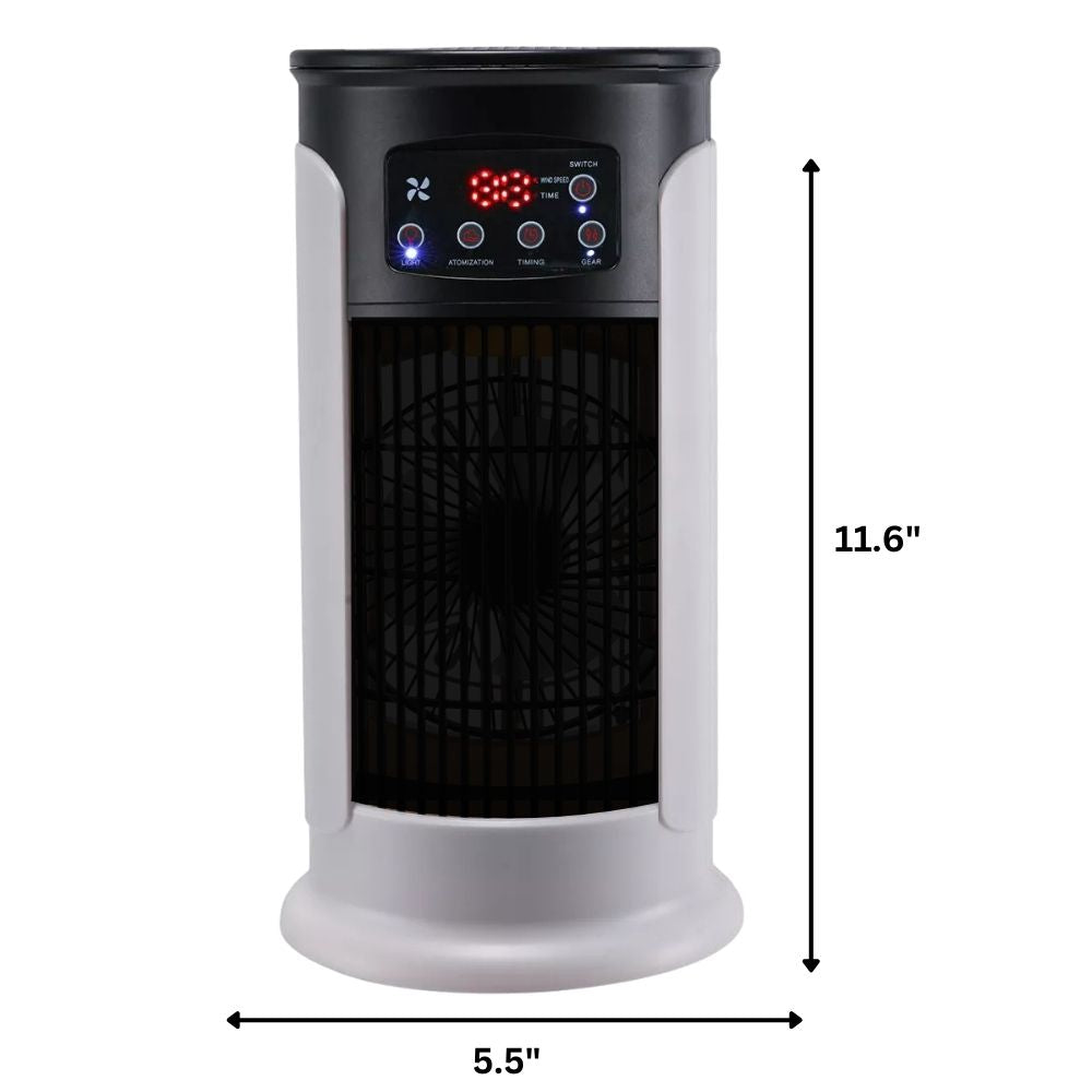 Portable Evaporative Air Cooler with 6 Speed Settings and Humidifying Function, 300ml Tank