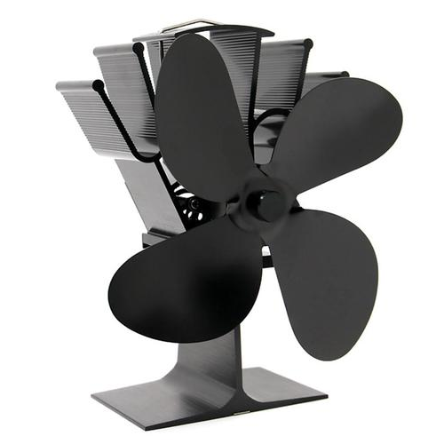 Thermoelectric Wood Stove Fan with 4-Blade Heat Distribution and Automatic Temperature Control