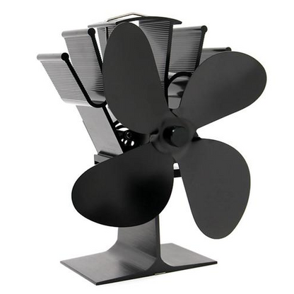 Thermoelectric Wood Stove Fan with 4-Blade Heat Distribution and Automatic Temperature Control