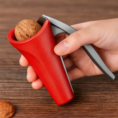 Lever Nutcracker with Ergonomic Grip and Non-Slip Base for Clean Shell Cracking